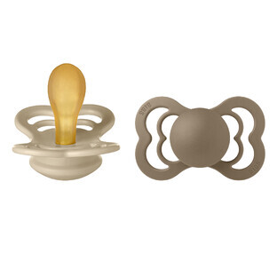 Bibs Supreme, pacifier, rubber, symmetrical, size 2, Vanilla & Dark Oak, from 6 months, 2 pieces Bibs Supreme, pacifier, rubber, symmetrical, size 2, Vanilla & Dark Oak, from 6 months, 2 pieces