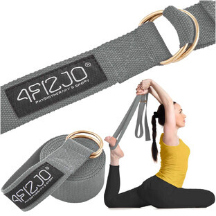 4Fizjo, yoga strap, 3 m, gray, 1 pc
