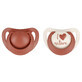 NUK For Nature, fopspeen, silicone, anatomisch, rood, 6-18 maanden, 2 stuks