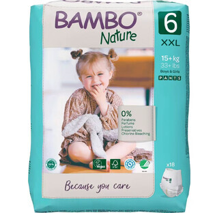 Bambo Nature, Windeln, Größe 6, 15+ kg, 18 Stück