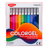 Juego de 12 bolígrafos de gel, PX262/12, Daco