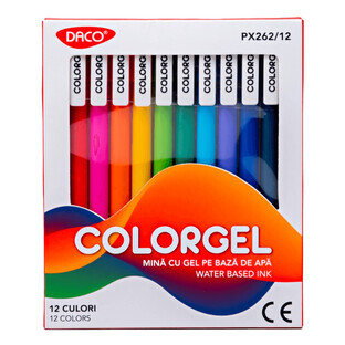 Set de 12 stylos gel, PX262/12, Daco