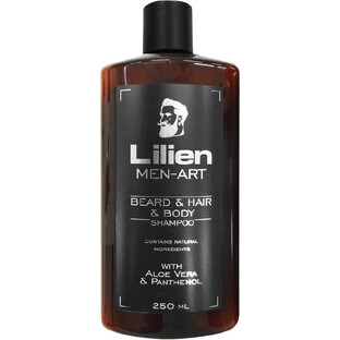 Lilien Men Art Champú Negro Barba, Cabello y Cuerpo 250 ml