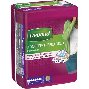 Depend Stretch Briefs ® Normal L für Frauen 9pcs