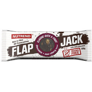 Nutrend FLAPJACK SIN GLUTEN Chocolate + cerezas con chocolate negro 100 g