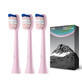 Lot de 3 recharges pour brosse à dents électrique P200, Pink, JTF