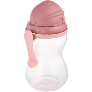 Canpol bebés Biberón deportivo con pajita, rosa 370 ml