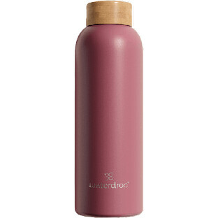 Waterdrop Roestvrijstalen fles, donkerroze mat 600 ml