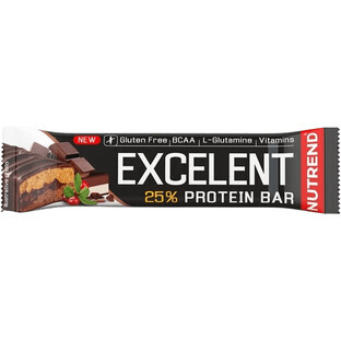 Nutrend Excelent Double Chocolate/N Nougat-Riegel mit Preiselbeeren 85 g
