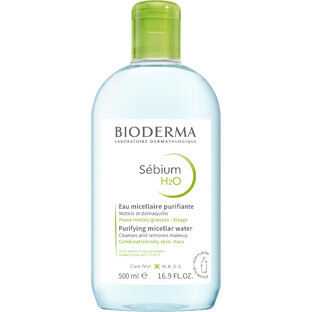 Bioderma Sébium H2O eau micellaire pour peaux grasses et acnéiques 500 ml