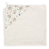 Toalla de baño con capucha para niños, 100x100cm, estampado línea perezosa, Ceba Baby