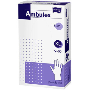 Guanti in lattice Ambulex taglia. XL, poliestere, in polvere 100 pz.