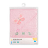 Bath towel in bamboo fiber, 100 x 100 cm, Pink, Babyono