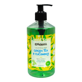 Vloeibare zeep met groene thee en komkommerextract, 500 ml, Epiderm