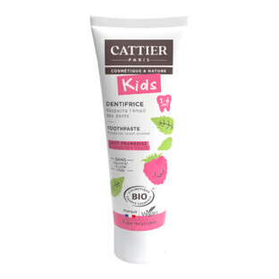 Dentifricio biologico senza fluoro, 2-6 anni, 50 ml, Lampone, Cattier