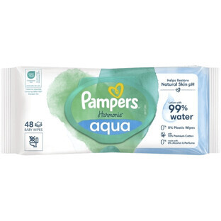 Pampers Harmonie Aqua 0% plastic 48 pcs