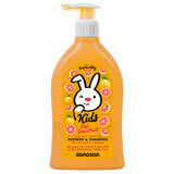 Shower gel and shampoo, Grapefruit, 400 ml, Sanosan Kids