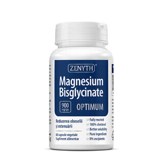 Magnesium Bisglycinate Optimum, 900 mg, 60 capsules, Zenyth