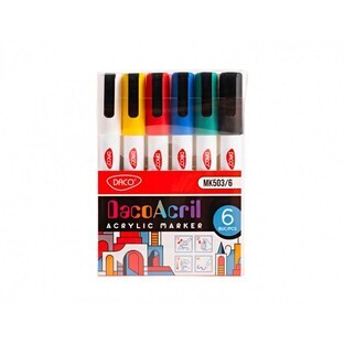 Set di pennarelli acrilici, 6 pezzi, Daco