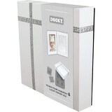 Baby keepsake box with 2D fingerprint kit Double Frame, White, Dooky