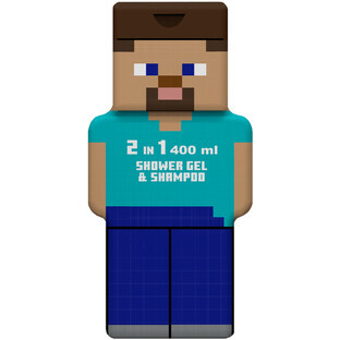 Gel de ducha y champú 2 en 1, Minecraft Steve, 400 ml, Air Val