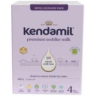 Kendamil Premium 4 HMO+, latte junior, dopo 24 mesi, 600 g