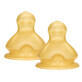 NUK First Choice+, bottle teat, latex, size L, 713243, 6-18 months, 2 pieces