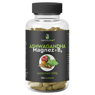 BetterMe Ashwagandha Magnesium B6, 100 Kapseln