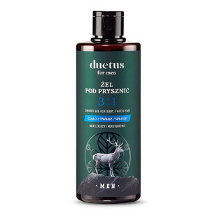 Duetus For Men, gel doccia idratante 3 in 1, 300 ml