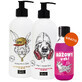 LaQ set, 2-in-1 washing gel and shampoo, Rabbit, 300 ml + 2-in-1 washing gel and shampoo, Dog, 300 ml + shower gel, Pink in ch!, 100 ml free of charge
