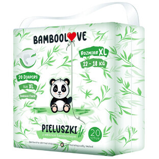 Bamboolove, wegwerpluiers met bamboevezel, maat XL, 12-18 kg, 20 stuks
