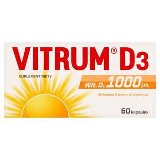 Vitrum D3, vitamine D 1000 IE, 60 capsules