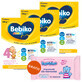 Set Bebiko Junior 4 Nutriflor Expert, formulă nutritivă pe bază de lapte, peste 2 ani, 3 x 600 g + Bambino, șervețele umede, de la naștere, 63 bucăți gratuit