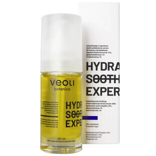 Veoli Botanica Hydra Soothing Expert, suero facial multimolecular hidratante y calmante, 30 ml