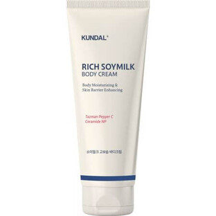 Idratante corpo ricco di latte di soia alla vaniglia, 200 ml, Kundal
