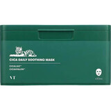 Masques faciaux Cica Daily Soothing, 30 pièces, VT Cosmetics