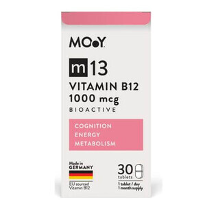Vitamina B12 bioactiva m13, 1000 mcg, 30 comprimidos, Molecules of Youth