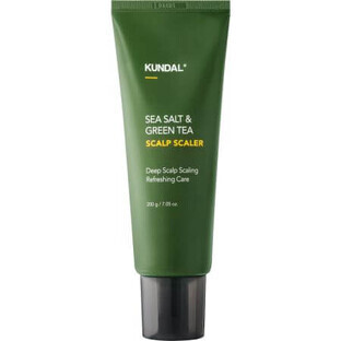 Scrub with sea salt and green tea for scalp, 200 g, Kundal