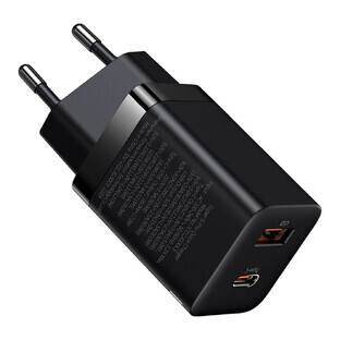 Baseus Super Si Pro fast USB / USB Type C 30W Power Delivery Quick Charge charger black (CCSUPP-E01)