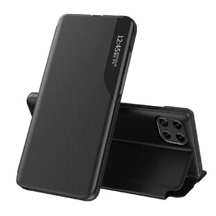 Eco Leather View Case elegant flip case with stand function Samsung Galaxy A22 4G black