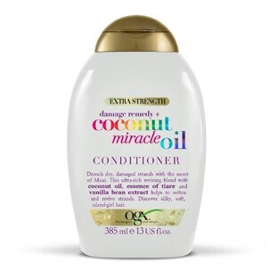 OGX Damage Remedy + Coconut Miracle Oil Conditioner per capelli secchi e danneggiati, 385 ml