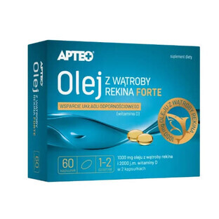 Apteo Haaienleverolie Forte, 60 capsules