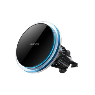 Joyroom autohouder voor telefoon met 15W Qi inductieve oplader (MagSafe compatibel) voor voorruitrooster zilver (JR-ZS291)