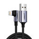 Cablu Ugreen US299 60521 unghiular Lightning / USB-A MFi 2.4A 1m - negru