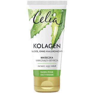 Celia Kolagen Feuchtigkeits- und Revitalisierungsmaske mit Aloe Vera und Hyaluronsäure, 60 ml