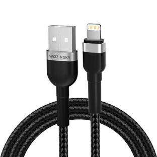 Wozinsky WNBAL1 Câble USB-A / Lightning 2,4A 1 m - noir