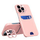 Leder Stand Case für iPhone 14 Pro Karte Brieftasche Fall mit Stand rosa