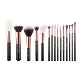 Jessup Essential Makeup Brush Set Black, 15 pieces
