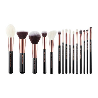 Jessup Essential Makeup Brush Set Black, 15 pieces