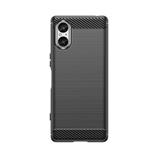Carcasă Carbon pentru Sony Xperia 5 V - negru